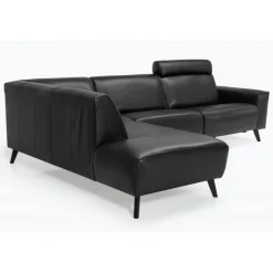 Assens læder Hjørnesofa med open end - Venstrevendt
