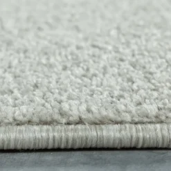 Ata Kortluvet tæppe Ensfarvet - Creme