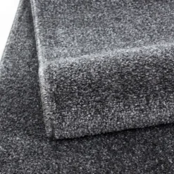 Ata Kortluvet tæppe Ensfarvet - Grå