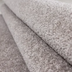 Ata Kortluvet tæppe Ensfarvet - Beige