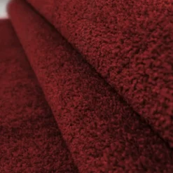 Ata Kortluvet tæppe Ensfarvet - Rød