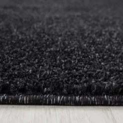 Ata Kortluvet Tæppeløber Ensfarvet - Antracit