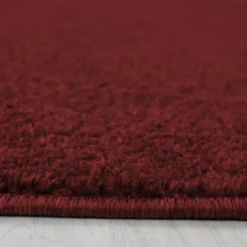 Ata Kortluvet Tæppeløber Ensfarvet - Rød