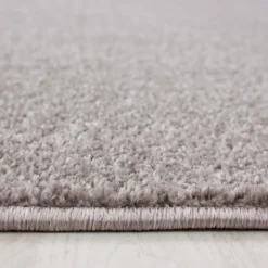 Ata Rund Kortluvet tæppe Ensfarvet - Beige