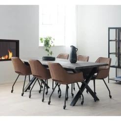 Atlantic massiv mørkolieret egetræ plankebord 200x95cm