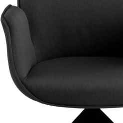 Aura spisebordsstol med armlæn grå stof