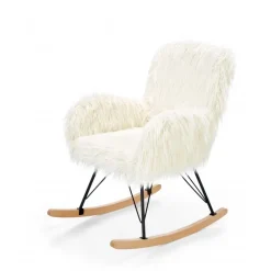 AUSTIN lænestol Creme / Sort / Natur