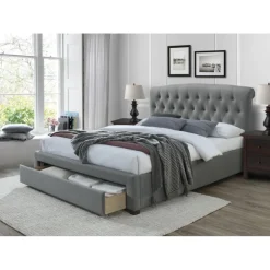 AVANTI 160x200cm seng med skuffer til opbevaring - Grå