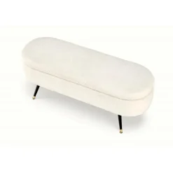 AVEIRO bænk med opbevaringsfunktion, Cremefarvet