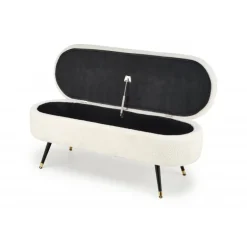 AVEIRO bænk med opbevaringsfunktion, Cremefarvet