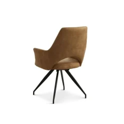 Aya spisebordsstol - Caramel Bull microfiber læder