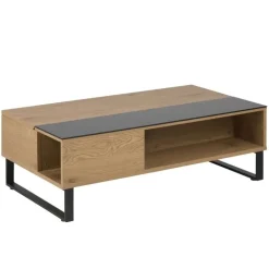 Azalea sofabord m. opbevaring - Natur papir vild eg 110x60 cm