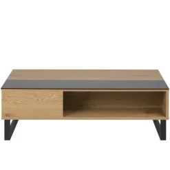Azalea sofabord m. opbevaring - Natur papir vild eg 110x60 cm