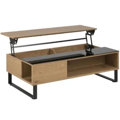 Azalea sofabord m. opbevaring - Natur papir vild eg 110x60 cm