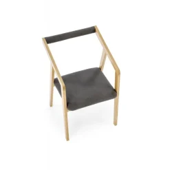 AZUL 2 Spisebordsstol, Naturlig eg / Grå