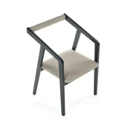 AZUL Spisebordsstol, - fløjl - Grå