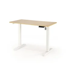 B53 Skrivebord med Justerbar Højde, Gylden Eg / Hvid