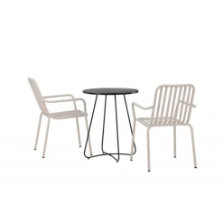 Bacong Rund Loungesæt - Havemøbelsæt - Beige,Sort