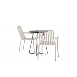 Bacong Rund Loungesæt - Havemøbelsæt - Beige,Sort