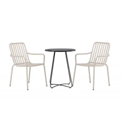 Bacong Rund Loungesæt - Havemøbelsæt - Beige,Sort