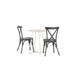 Bacong Rund Loungesæt - Havemøbelsæt - Beige,Mørkegrå