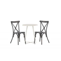 Bacong Rund Loungesæt - Havemøbelsæt - Beige,Mørkegrå