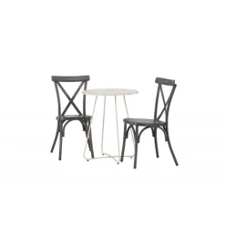 Bacong Rund Loungesæt - Havemøbelsæt - Beige,Mørkegrå