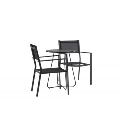 Bacong Rund Loungesæt - Havemøbelsæt - Sort