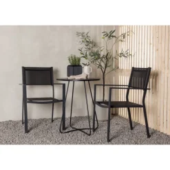 Bacong Rund Loungesæt - Havemøbelsæt - Sort