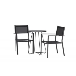 Bacong Rund Loungesæt - Havemøbelsæt - Sort