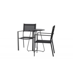 Bacong Rund Loungesæt - Havemøbelsæt - Sort