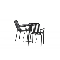 Bacong Rund Loungesæt - Havemøbelsæt - Sort