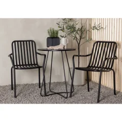 Bacong Rund Loungesæt - Havemøbelsæt - Sort