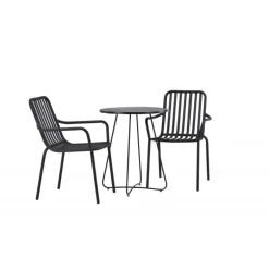 Bacong Rund Loungesæt - Havemøbelsæt - Sort