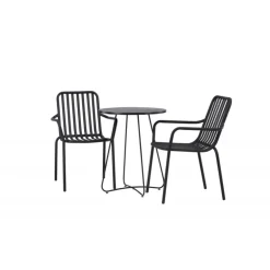 Bacong Rund Loungesæt - Havemøbelsæt - Sort