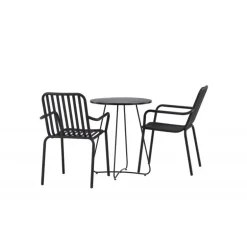 Bacong Rund Loungesæt - Havemøbelsæt - Sort