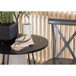 Bacong Rundt Loungesæt - Havemøbelsæt - Sort,Mørkegrå