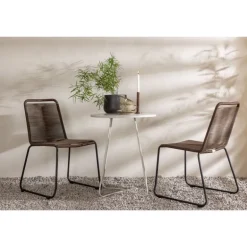 Bacong Rundt Loungesæt - Havemøbelsæt - Beige,Brun