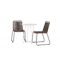 Bacong Rundt Loungesæt - Havemøbelsæt - Beige,Brun