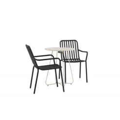 Bacong Rundt Loungesæt - Havemøbelsæt - Beige,Sort