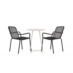 Bacong Rundt Loungesæt - Havemøbelsæt - Beige,Sort