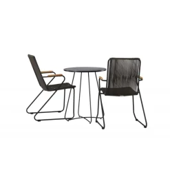 Bacong Rundt Loungesæt - Havemøbelsæt - Sort