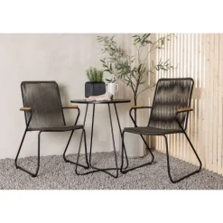 Bacong Rundt Loungesæt - Havemøbelsæt - Sort