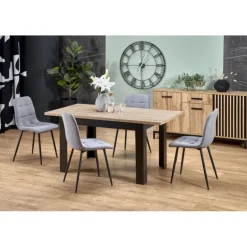 BAGIO Spisebordmedudtræk, Artisan Eg / Sort