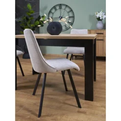 BAGIO Spisebordmedudtræk, Artisan Eg / Sort