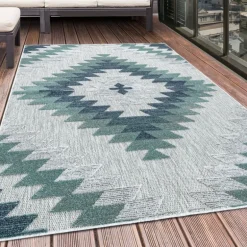 Bahama Udendørs Tæppeløber Geometrisk - Blå