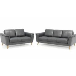 Ballerup 3+2 pers lædersofa