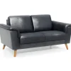Ballerup 2 pers lædersofa