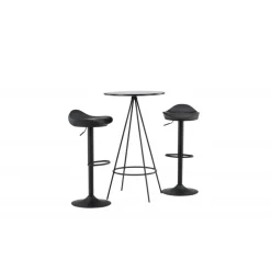 Bar sæt Bistro med stole Adesto - Sort