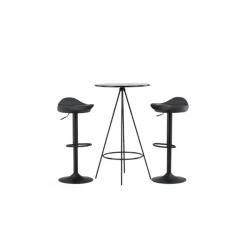 Bar sæt Bistro med stole Adesto - Sort